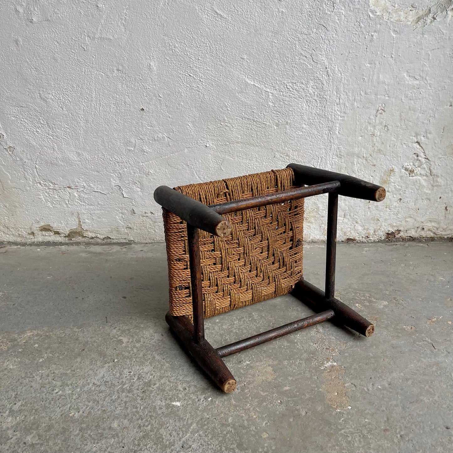 Vintage Rope Seat Stool - #1857
