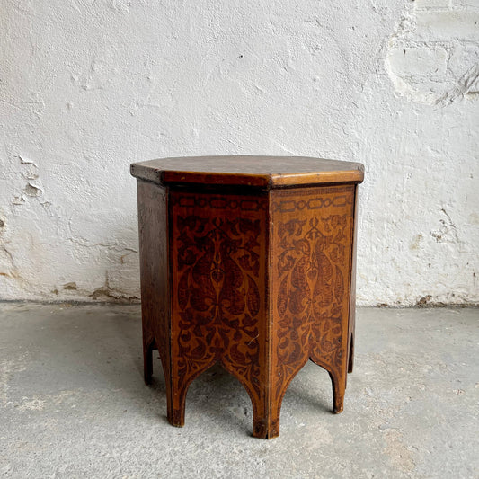 Victorian Pokerwork Table - #1708