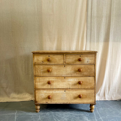Antique Pine Chest of Drawers - #2415
