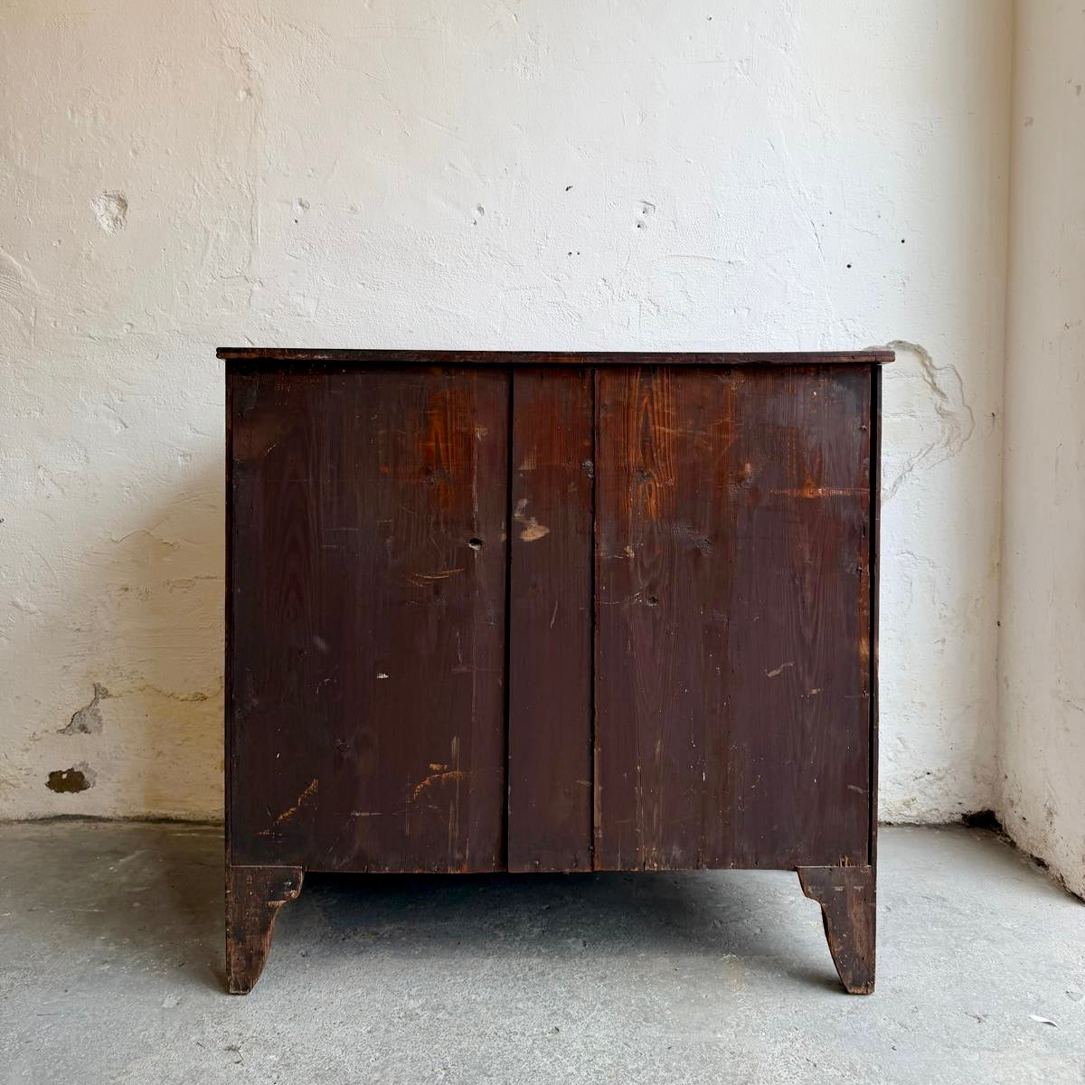 Antique Bow Fronted Chest Of Drawers - #1808