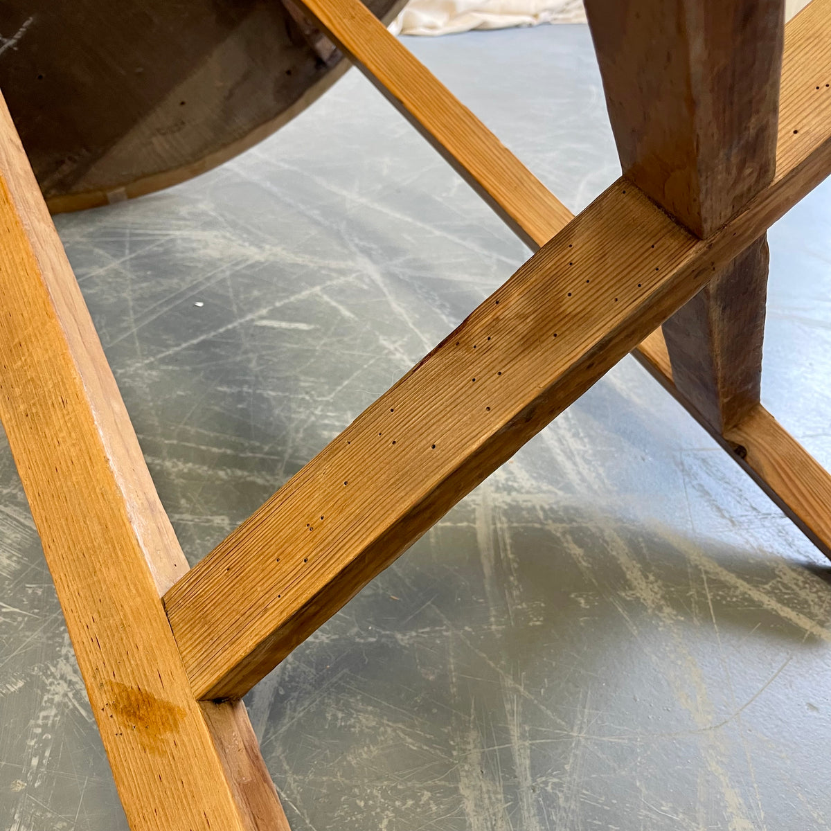 Vintage Pine Round Table - #2414