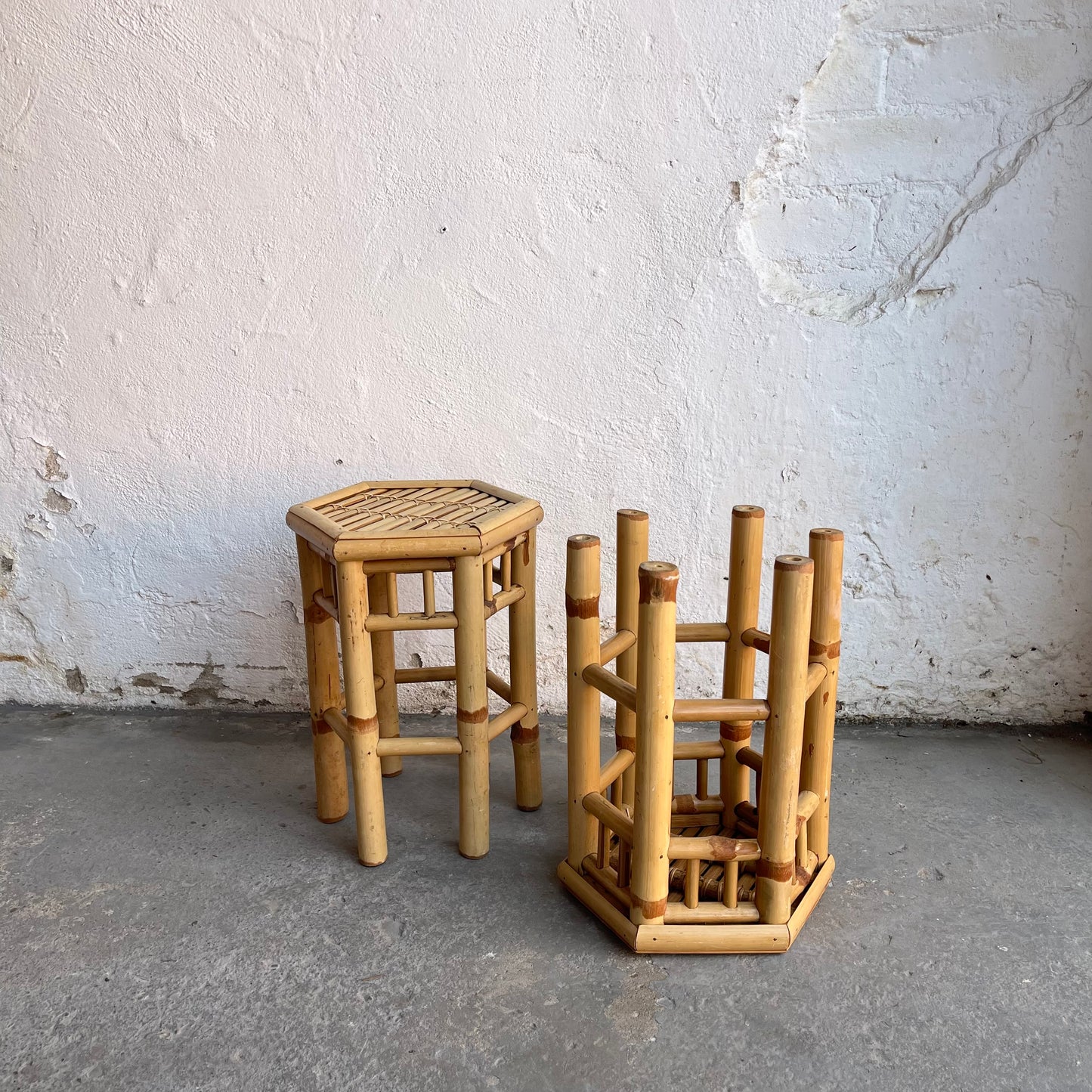 Vintage Bamboo Plant Stands - #2134