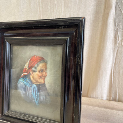 Pair Of Framed Antique Oil Paintings - #2250