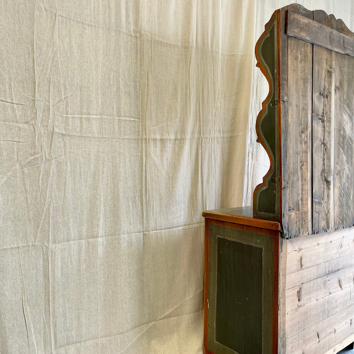 Folk Art Painted Farmhouse Dresser - #2342