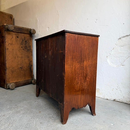 Antique Bow Fronted Chest Of Drawers - #1808