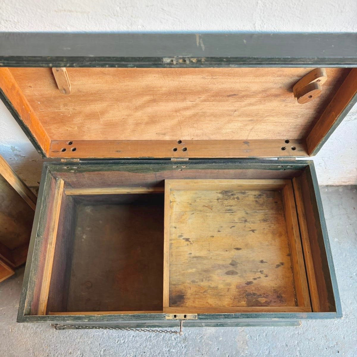 Vintage Pine Painted Toolbox - #1998