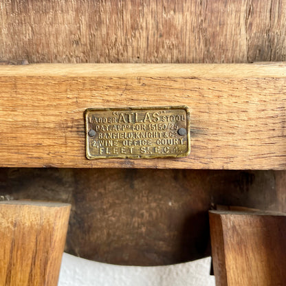 Antique Ladder Atlas Stool - 2097