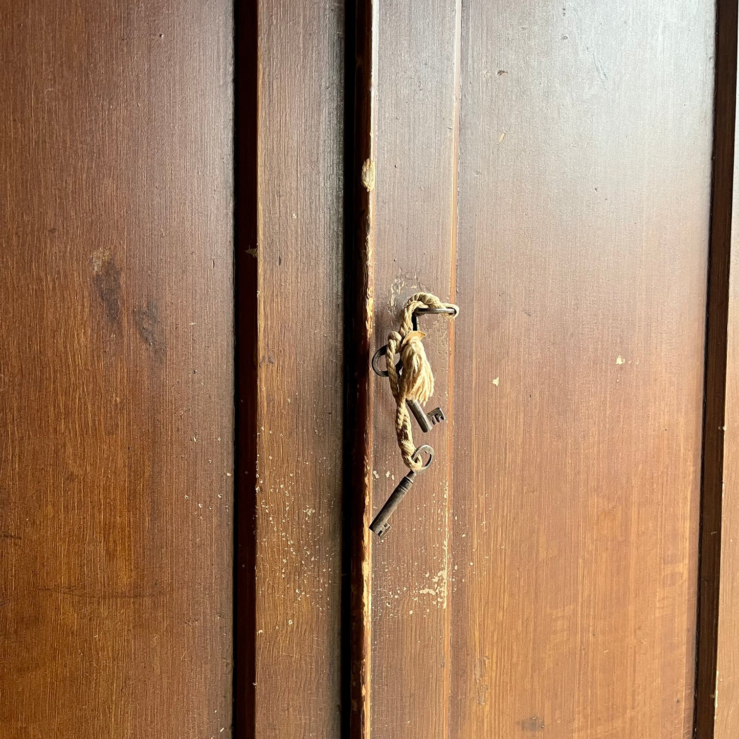 Antique Pine Linen Cupboard - #1892