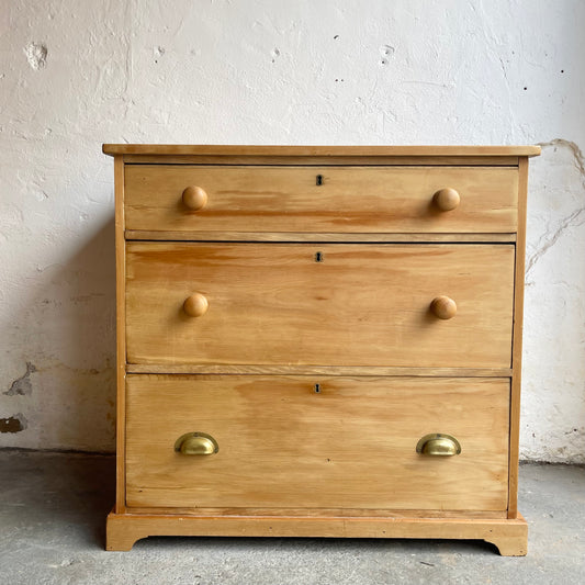 Antique Pine Chest Of Drawers - #