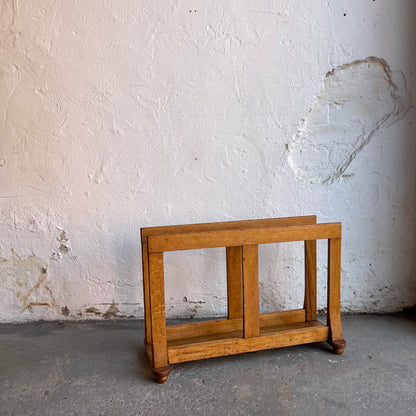Vintage Oak Paper Rack - #2121