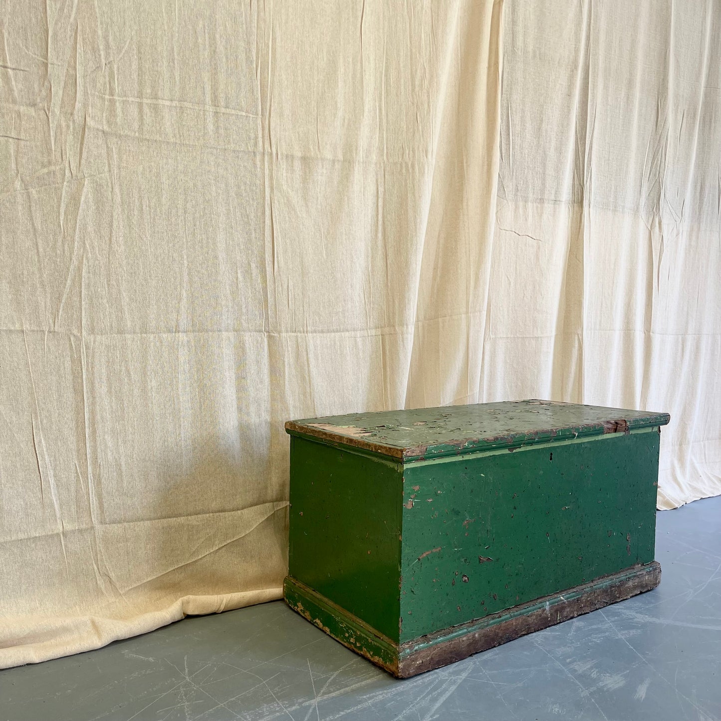 Antique Pine Painted Blanket Box - #2320