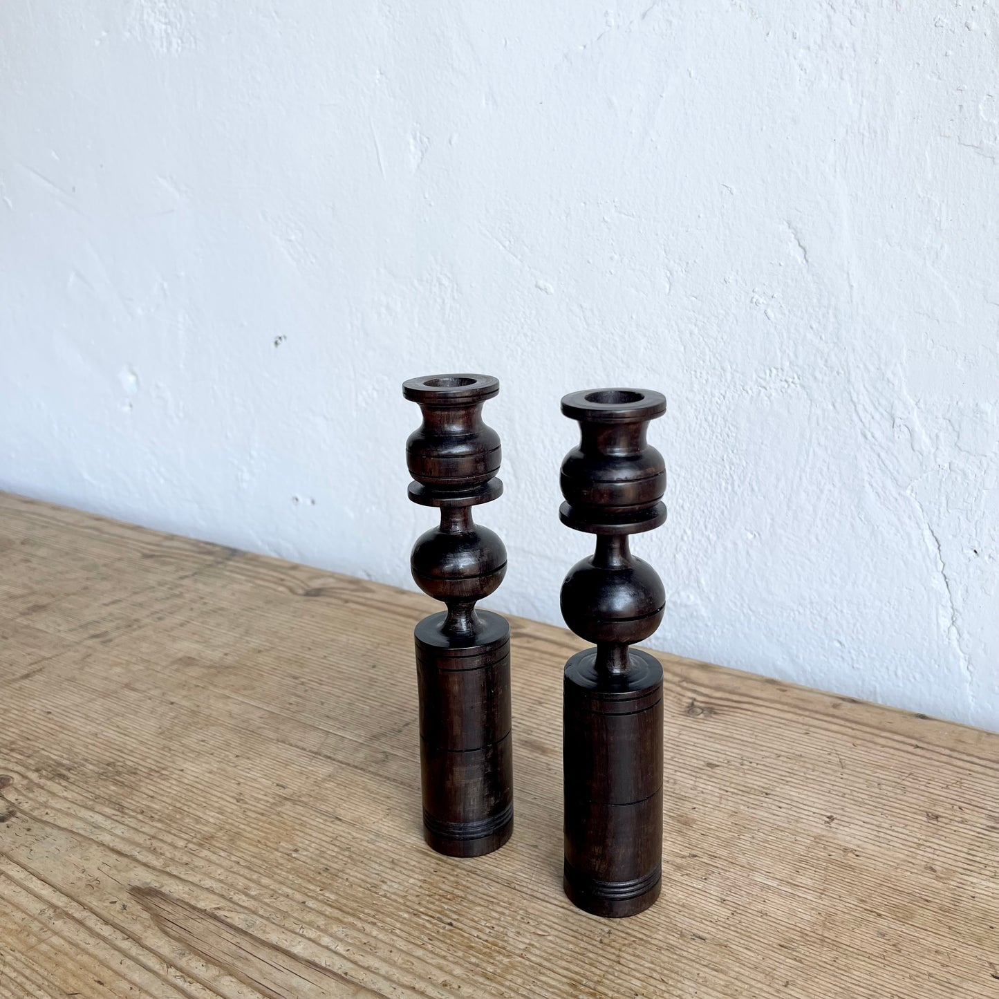 Vintage Hand Turned Candlesticks
