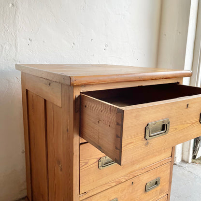 Pitch Pine Bank of Drawers -#1124