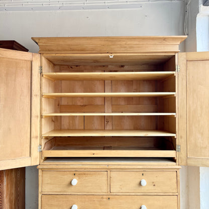 Antique Pine Linen Press - #1610
