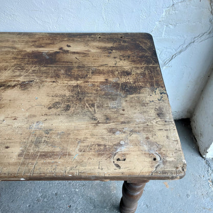 Antique Victorian Scrub Top Table - #1874