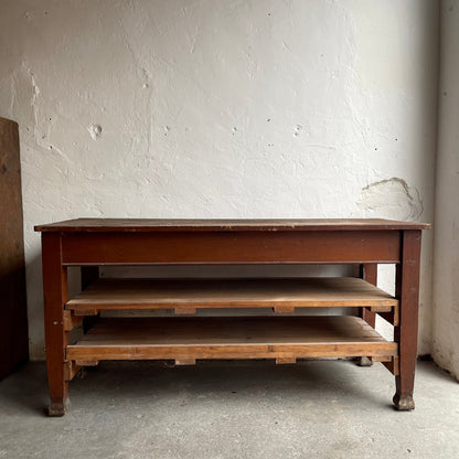 Antique Pine Workbench - #1868