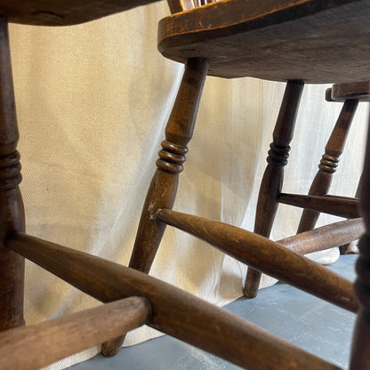 Set of Six Antique Farmhouse Chairs - #2255