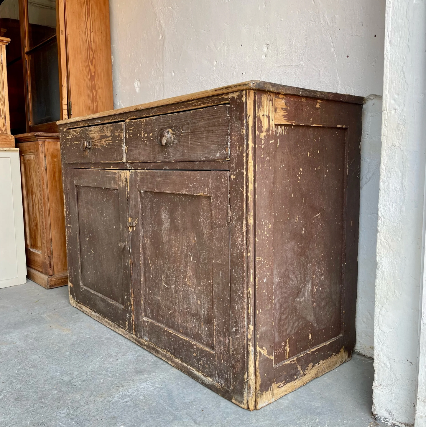 Antique Pine Dresser Base - #1608