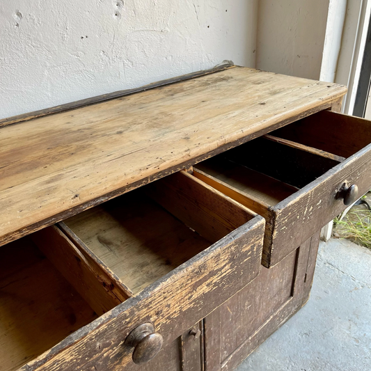 Antique Pine Dresser Base - #1608